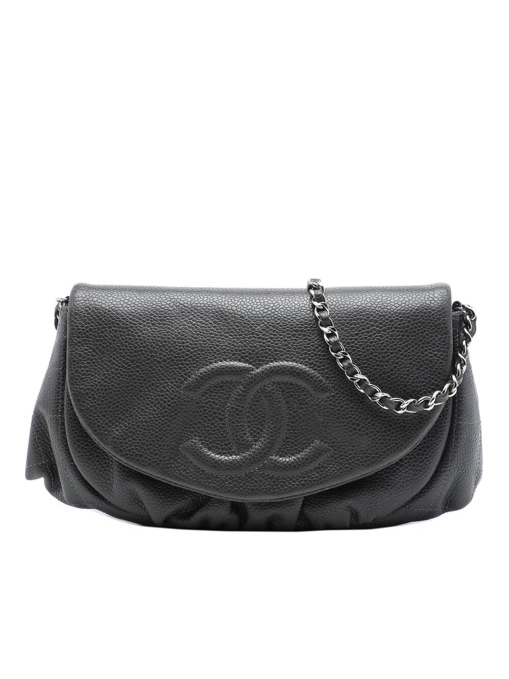 Chanel Half Moon Wallet On Chain Caviar #376007C20B